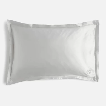 Image of ESPA Home Oxford Edge Silk Pillowcase - Moonlight Grey
