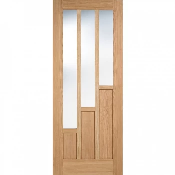 Image of LPD Coventry Fully Finished Oak 3 Light Clear Glazed Internal Door - 1981mm x 686mm (78 inch x 27 inch)