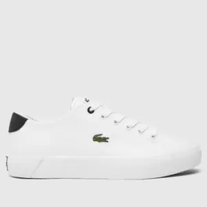 Image of Lacoste White & Black Gripshot Youth Trainers