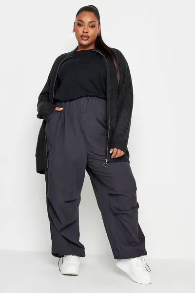 Image of Yours Zip Through Cardigan Black