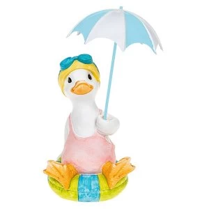 Image of Lido Duck Sitting Blue Brolly Ornament