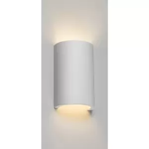 Image of Knightsbridge - G9 Curved Up and Down Plaster Wall Light White 230V IP20 40W