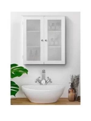 Image of Teamson Home Connor 2 Glass Door Wall Cabinet
