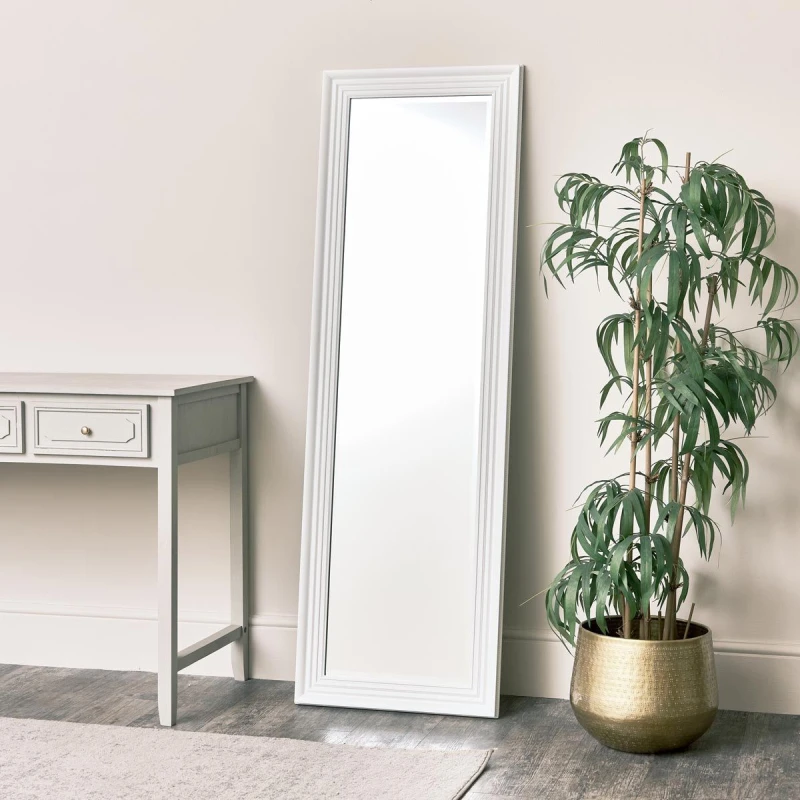 Image of Melody Maison Tall White Full Length Mirror 52 X 160cm Off White