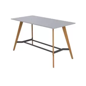 Image of Plateau Poseur High Rectangular Meeting Table - 1400mm x1000mm x830mm - Grey