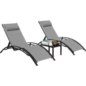 Image of Outdoor Living Set of Bali Sunloungers and Coffee Table