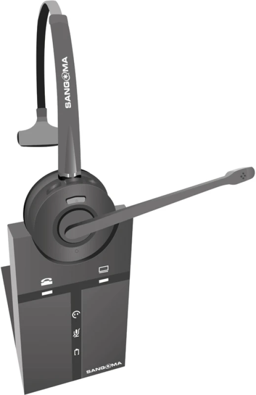 Image of SANGOMA Over the Head DECT Monaural Headset for Sangoma Desk Phones an