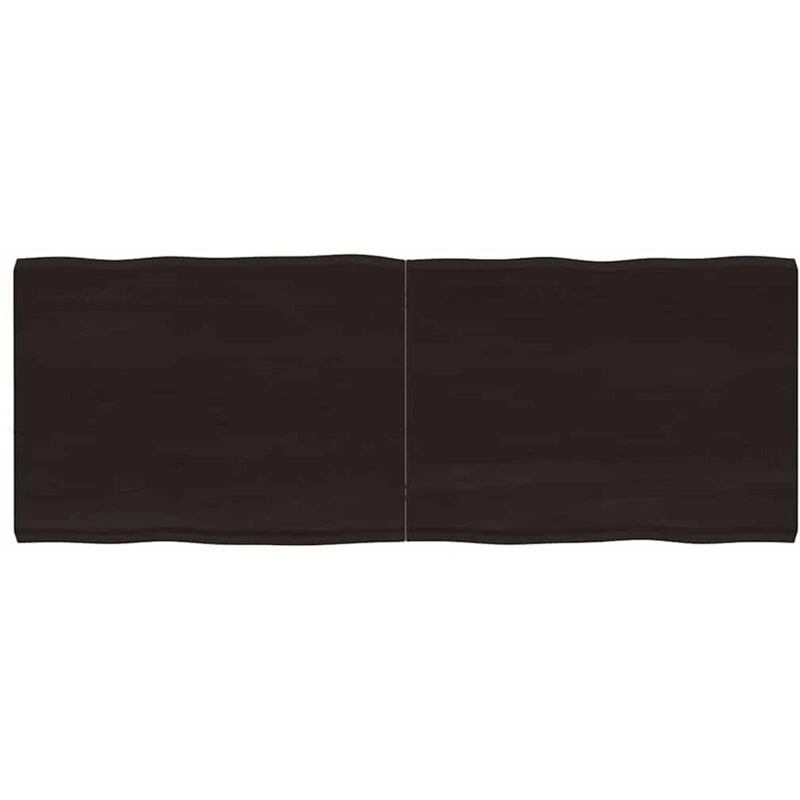 Image of Vidaxl Table Top Dark Brown 160X60X(2-6) Cm Treated Solid Wood Live Edge, Brown 364039