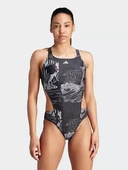 Image of adidas Performance Swimsuit - Grey, Size 36, Women
