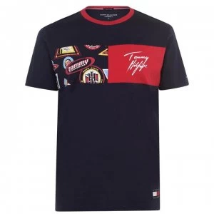 Image of Tommy Bodywear Signature Print T Shirt - Navy Blazer