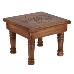 Image of Large Pentagram Carved Altar Table