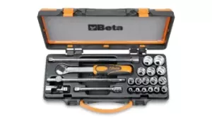 Image of Beta Tools 910A/C16Q 21pc 3/8" Sq Drive Hex Socket & Accessory Set 009100932