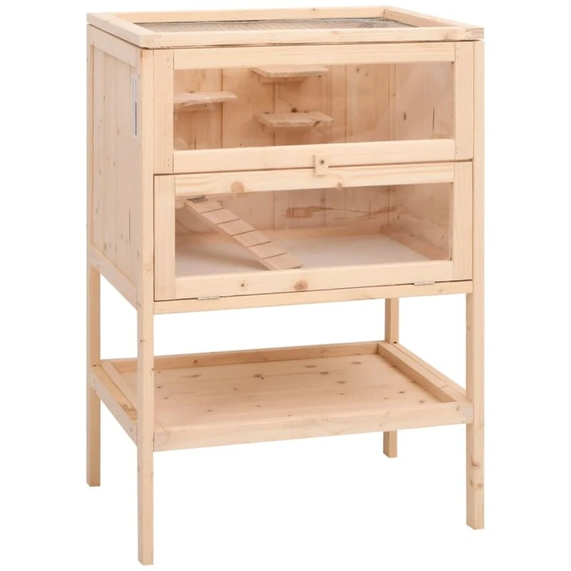 Image of VIDAXL Hamster Cage 55x40x80cm Solid Wood Fir Vidaxl 8720845956325