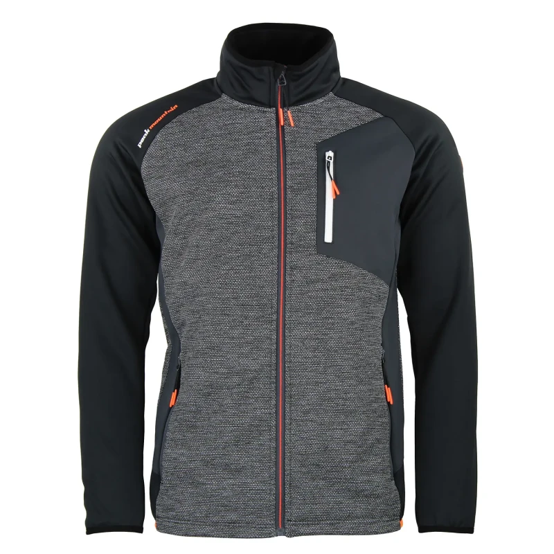 Image of Fleece tracksuit jacket Peak Mountain Cerin Noir Male M