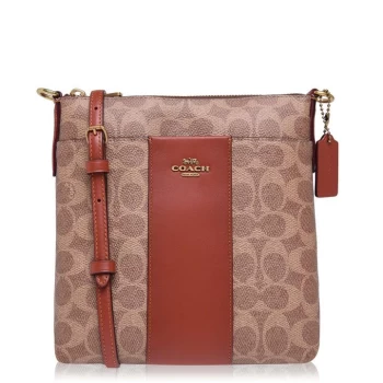 Image of Coach Coach Kitt Leather Messenger Bag - Brown