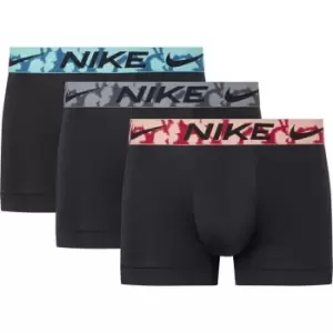 Image of Nike 3 Pack Stretch Long Boxer Shorts Mens - Black