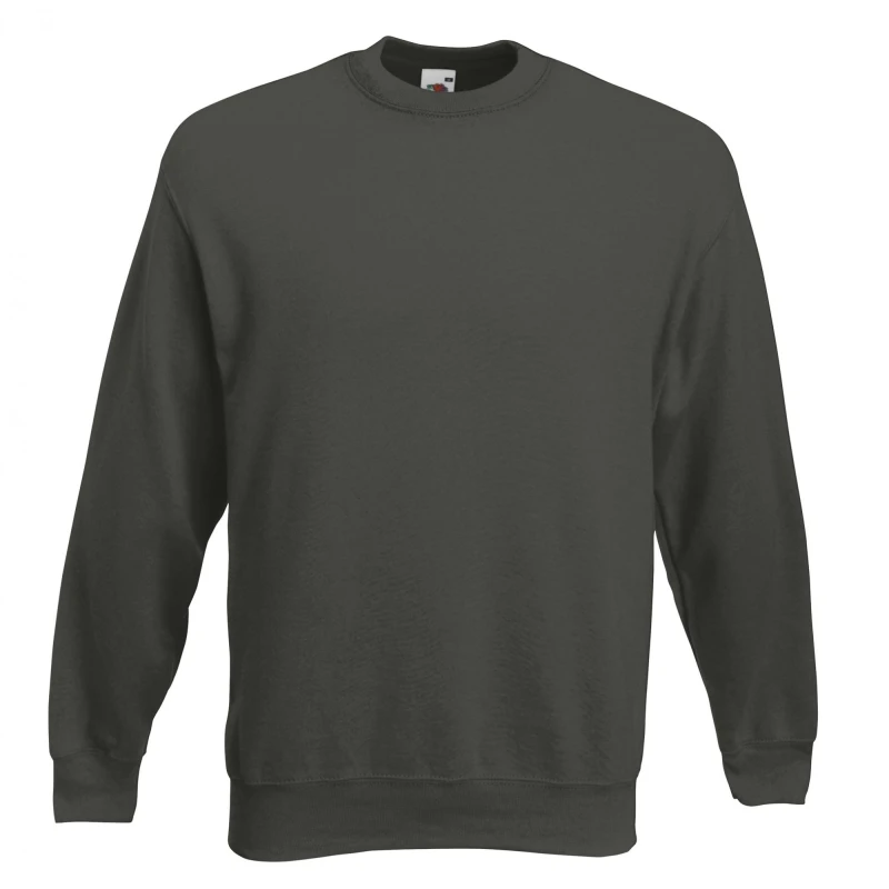 Image of Fruit of the Loom Mens Premium 70 30 Set-In Sweatshirt in Charcoal Size: Small Charcoal Male S