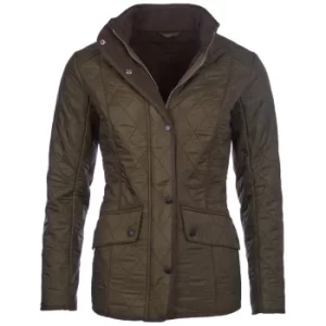 Image of Barbour Womens Cavalry Polarquilt Jacket Dark Olive 6