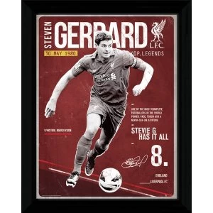 Image of Liverpool Gerrard Retro Framed Photographic Print