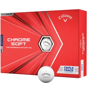 Image of Callaway Chrome Soft Triple Track Golf Balls - White
