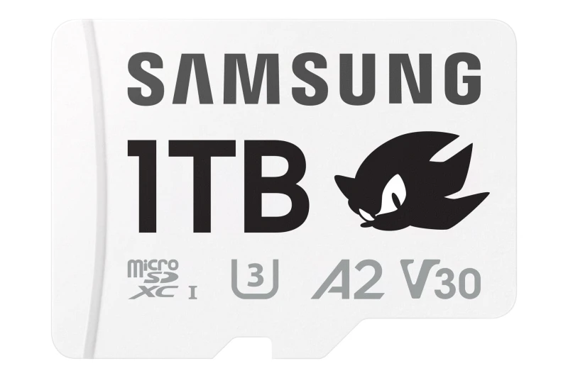 Image of Samsung Sonic Edition - Shadow microSDXC card Retail 1TB A2 Application Performance Class, v30 Video Speed Class, UHS-I U3 “Sonic The Hedgeho