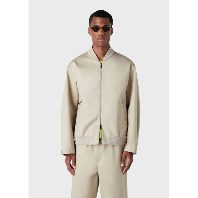 Image of Emporio Armani Bomber Jacket Beige male XS