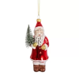 Image of Vintage Santa with Tree Shaped Bauble