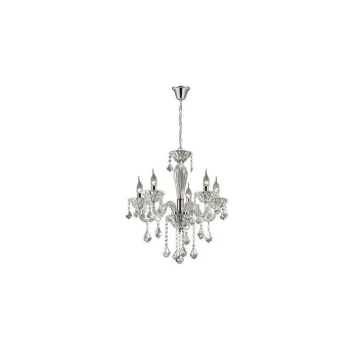 Image of Ideal Lux Tiepolo - 5 Light Chandelier Clear Glass, E14