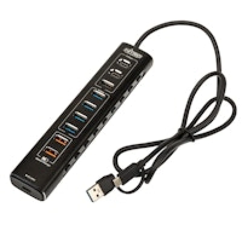 Image of Nitro Concepts UH1 10-Port Hybrid USB Hub - UK Plug