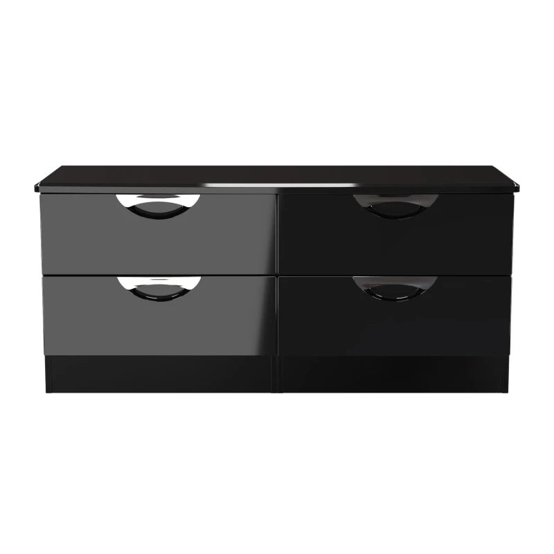 Image of Ready Assembled 2 U Holborn 4 Drawer Bed Box (Ready Assembled) in Black Size: Small Black Unisex Small