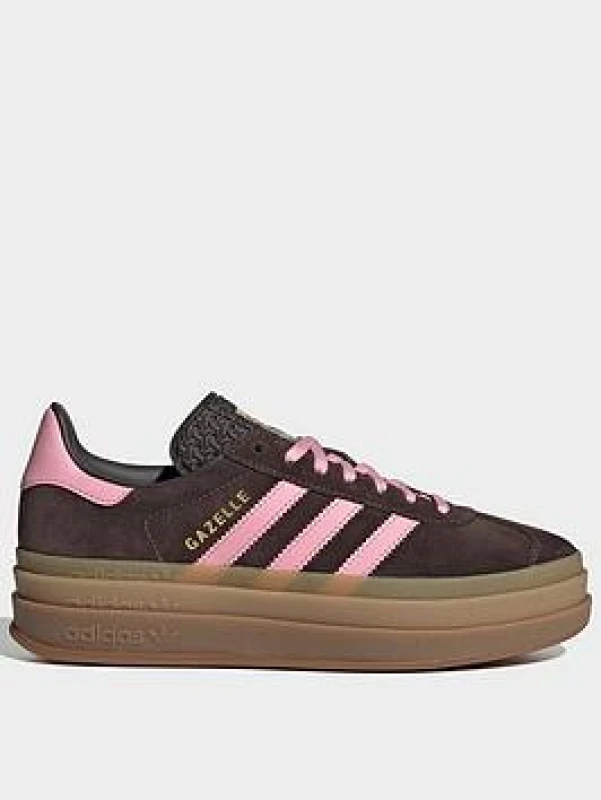 Image of Adidas OriginalS Gazelle Bold Trainers - Brown Female 5