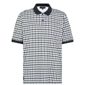 Image of Ted Baker Bowie Check Polo Shirt - Blue