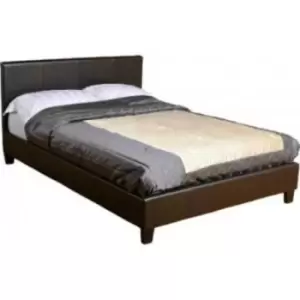 Image of LPD Prado Double Leather bed Frame in Brown
