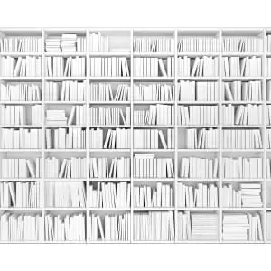 Image of Origin Murals Library White Wall Mural - 3.5m x 2.8m