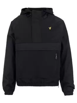 Image of Lyle & Scott Boys Hooded Pocket Windcheater Jacket - Black, Size Age: 8-9 Years
