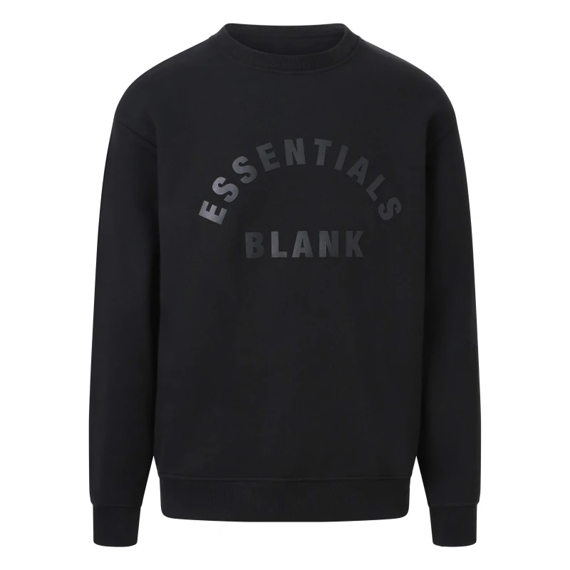 Image of Blank Essentials Arch Sweatshirt Mens Black male Small