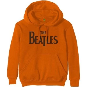 Image of The Beatles - Drop T Logo Unisex Large Pullover Hoodie - Orange