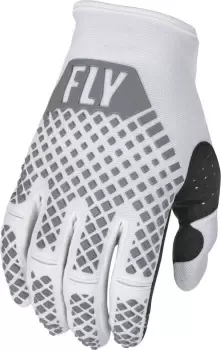 Image of Fly Racing Kinetic Motocross Gloves, white Size M white, Size M