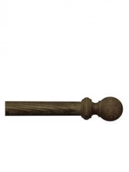 Image of Caf&Eacute; 35 Mm Ball Finial Wooden Curtain Pole
