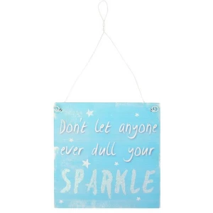 Image of Blue Sparkle Metal Sign