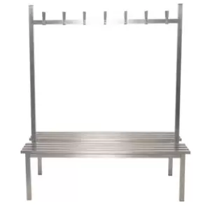 Image of Slingsby Aqua Duo Stainless Steel Changing Room Bench - Stainless Steel & 14 Hoo