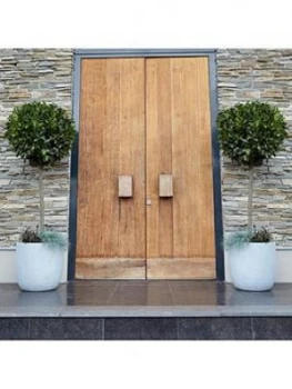 Image of Pair Of Standard Bay Trees 70-80Cm Tall With Pinecone Planters