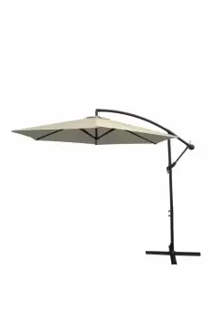 Image of Cream Cantilever Parasol & Fan Base