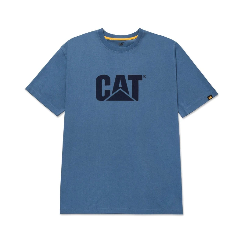 Image of Caterpillar Trademark Logo T-Shirt - Blue Blue L