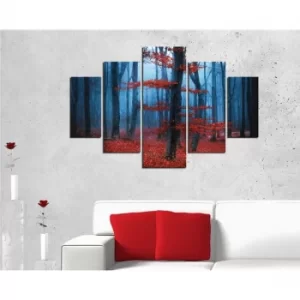 Image of ST105 Multicolor Decorative MDF Painting (5 Pieces)