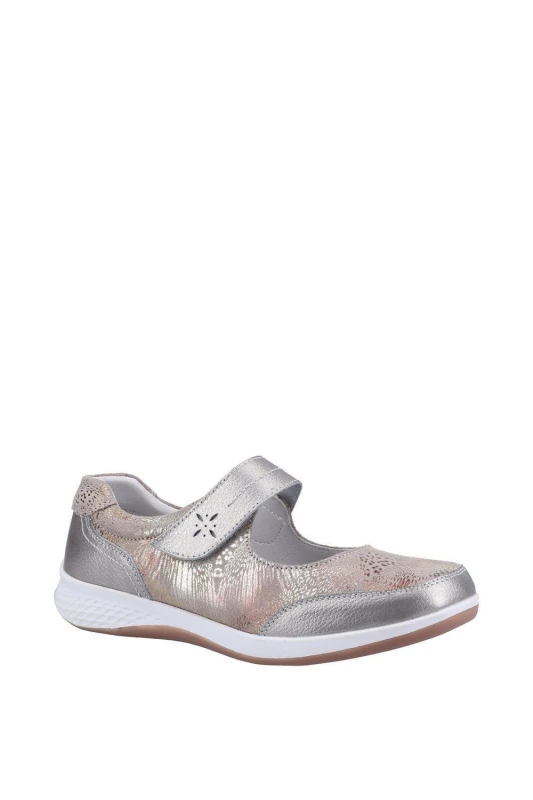 Image of Fleet & Foster 'Laura' Touch Fastening Shoes Silver