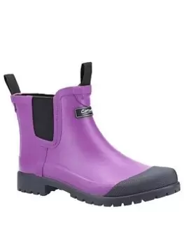 Image of Cotswold Blenheim Chelsea Wellington Boots - Purple, Purple, Size 6, Women