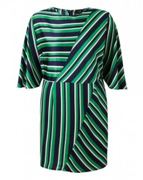 Image of AX Paris Curve Stripe Asymmetric Dress
