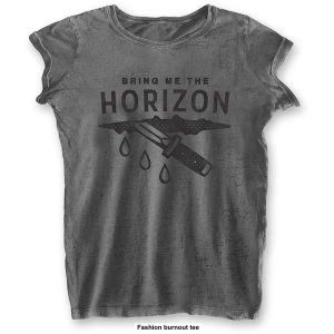 Image of Bring Me The Horizon - Wound Womens Small T-Shirt - Grey