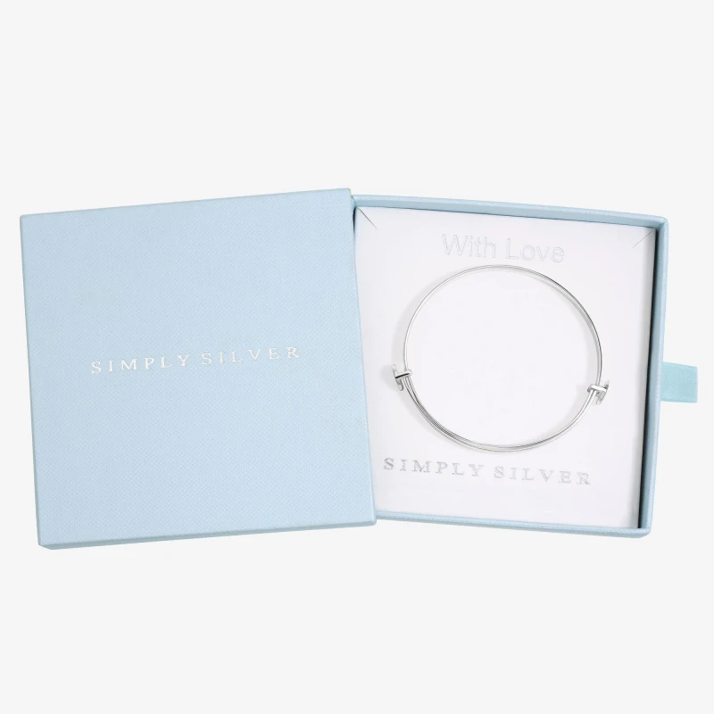 Image of Inicio Sterling Silver Plated Christening Cross Bangle Silver female One Size